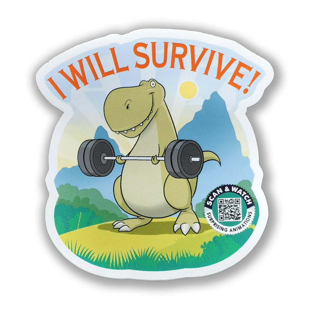 Dino Survive Sticker